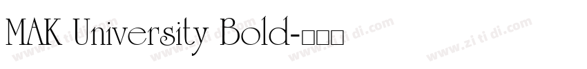 MAK University Bold字体转换
